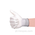 Hespax Polyester Fiber Anti-estático PU Luvas de trabalho